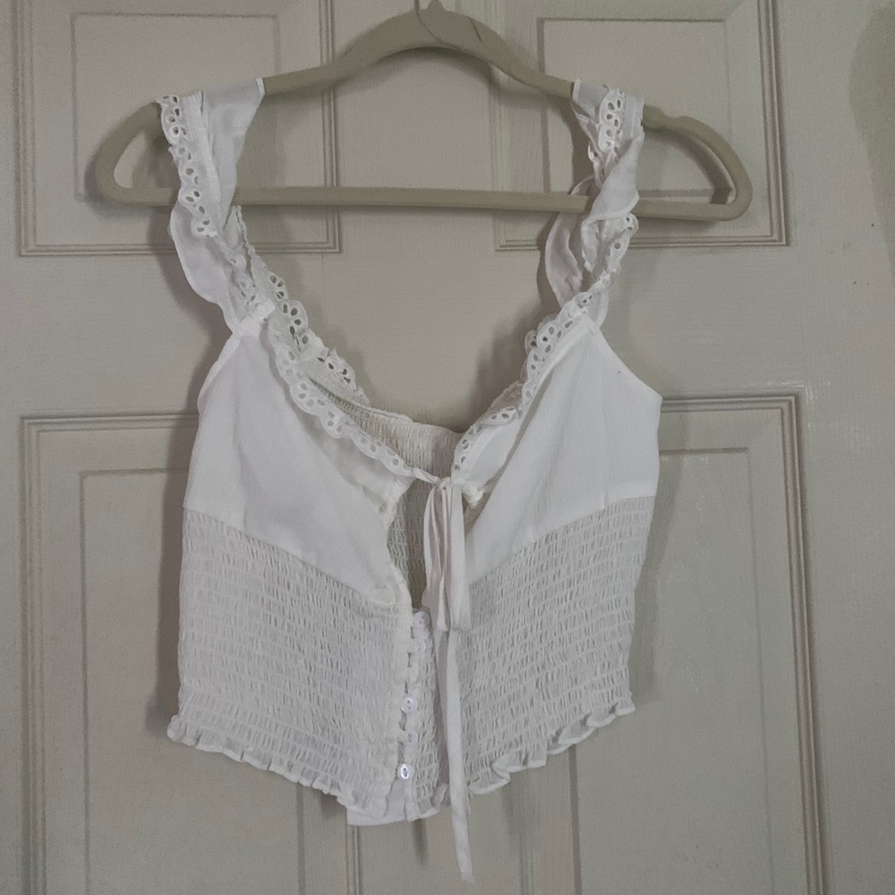 White crop top